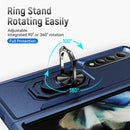 For Samsung Galaxy Z Fold4 PC + TPU Shockproof All Inclusive Phone Case with Holder(Blue)