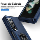 For Samsung Galaxy Z Fold4 PC + TPU Shockproof All Inclusive Phone Case with Holder(Blue)