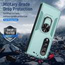 For Samsung Galaxy Z Fold4 PC + TPU Shockproof All Inclusive Phone Case with Holder(Green)