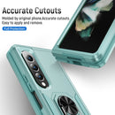 For Samsung Galaxy Z Fold4 PC + TPU Shockproof All Inclusive Phone Case with Holder(Green)