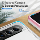 For Samsung Galaxy Z Fold4 PC + TPU Shockproof All Inclusive Phone Case with Holder(White+Pink)