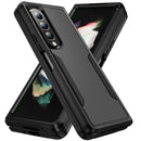 For Samsung Galaxy Z Fold4 PC + TPU Shockproof All Inclusive Phone Case with Holder(Black)