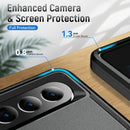 For Samsung Galaxy Z Fold4 PC + TPU Shockproof All Inclusive Phone Case with Holder(Black)