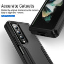 For Samsung Galaxy Z Fold4 PC + TPU Shockproof All Inclusive Phone Case with Holder(Black)