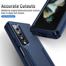 For Samsung Galaxy Z Fold4 PC + TPU Shockproof All Inclusive Phone Case with Holder(Blue)