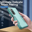 For Samsung Galaxy Z Fold4 PC + TPU Shockproof All Inclusive Phone Case with Holder(Green)