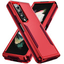 For Samsung Galaxy Z Fold4 PC + TPU Shockproof All Inclusive Phone Case with Holder(Red)