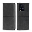 For vivo iQOO 10 Cow Texture Magnetic Leather Phone Case(Black)