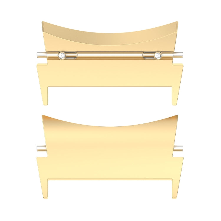 For Samsung Galaxy Watch 5 / Watch 5 Pro / Watch 4 / Watch 4 Classic 1 Pair Universal Metal Watch Band Connectors(Gold)