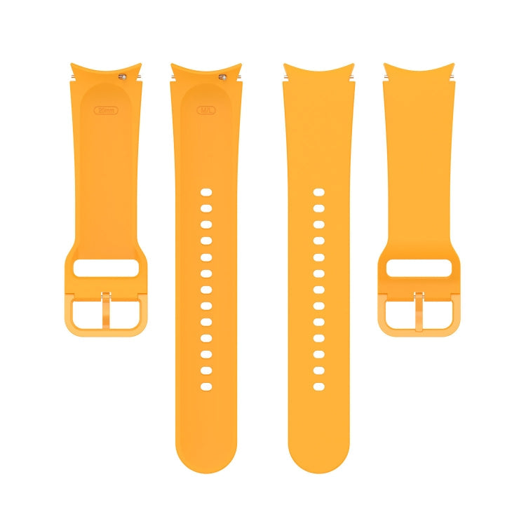 For Samsung Galaxy Watch 5 40mm Official Silicone Watch Band, Size:S(Yellow)
