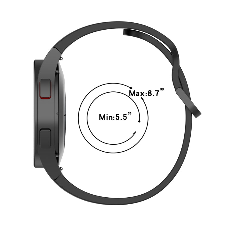 For Samsung Galaxy Watch 5 40mm Official Silicone Watch Band, Size:S(Black)