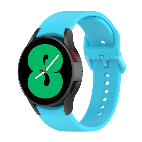 For Samsung Galaxy Watch 5 44mm Official Silicone Watch Band, Size:S(Sky Blue)