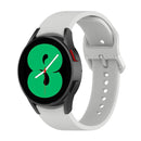 For Samsung Galaxy Watch 5 44mm Official Silicone Watch Band, Size:S(Silver Grey)