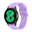 For Samsung Galaxy Watch 5 Pro 45mm Official Silicone Watch Band, Size:S(Purple)