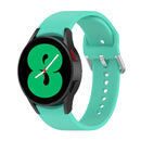 For Samsung Galaxy Watch 5 40mm Official Silicone Silver Round Buckle Watch Band(Teal)