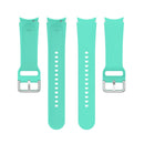 For Samsung Galaxy Watch 5 40mm Official Silicone Silver Round Buckle Watch Band(Teal)
