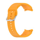 For Samsung Galaxy Watch 5 40mm Official Silicone Silver Round Buckle Watch Band(Yellow)