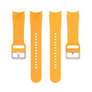 For Samsung Galaxy Watch 5 40mm Official Silicone Silver Round Buckle Watch Band(Yellow)