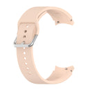 For Samsung Galaxy Watch 5 44mm Official Silicone Silver Round Buckle Watch Band(Light Pink)