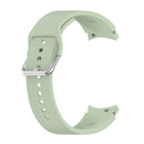 For Samsung Galaxy Watch 5 44mm Official Silicone Silver Round Buckle Watch Band(Light Green)