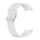 For Samsung Galaxy Watch 5 44mm Official Silicone Silver Round Buckle Watch Band(White)