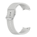 For Samsung Galaxy Watch 5 Pro 45mm Official Silicone Silver Round Buckle Watch Band(Silver Grey)