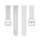 For Samsung Galaxy Watch 5 Pro 45mm Official Silicone Silver Round Buckle Watch Band(Silver Grey)