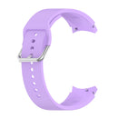 For Samsung Galaxy Watch 5 Pro 45mm Official Silicone Silver Round Buckle Watch Band(Purple)