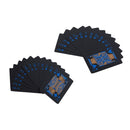 2 PCS Plastic Waterproof PVC Poker Cards, Size:6.3 x 8.9cm(Blue+Gold)