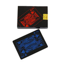 2 PCS Plastic Waterproof PVC Poker Cards, Size:6.3 x 8.9cm(Red+Blue)