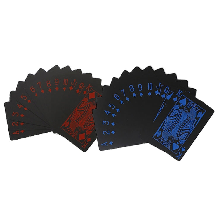 2 PCS Plastic Waterproof PVC Poker Cards, Size:6.3 x 8.9cm(Red+Blue)