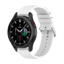 For Samsung Galaxy Watch 5 44mm 20mm Round Tail Silicone Watch Band(White)