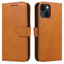 For iPhone 14 Calf Texture Buckle Flip Leather Phone Case (Khaki)