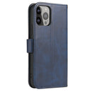 For iPhone 14 Calf Texture Buckle Flip Leather Phone Case (Blue)