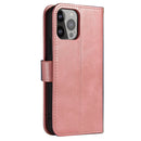For iPhone 14 Calf Texture Buckle Flip Leather Phone Case (Rose Gold)