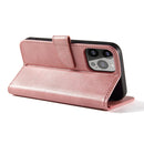 For iPhone 14 Calf Texture Buckle Flip Leather Phone Case (Rose Gold)