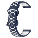 For Samsung Galaxy Watch 5 40mm 20mm Two-color Diamond Silicone Watch Band(Midnight Blue+White)