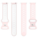 For Samsung Galaxy Watch 5 40mm 20mm Two-color Diamond Silicone Watch Band(Sand Powder+White)