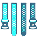 For Samsung Galaxy Watch 5 40mm 20mm Two-color Diamond Silicone Watch Band(Teal+Blue)