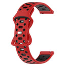 For Samsung Galaxy Watch 5 40mm 20mm Two-color Diamond Silicone Watch Band(Red Black)