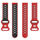 For Samsung Galaxy Watch 5 40mm 20mm Two-color Diamond Silicone Watch Band(Red Black)