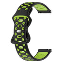 For Samsung Galaxy Watch 5 40mm 20mm Two-color Diamond Silicone Watch Band(Lime Green+Black)