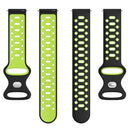 For Samsung Galaxy Watch 5 40mm 20mm Two-color Diamond Silicone Watch Band(Lime Green+Black)