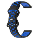 For Samsung Galaxy Watch 5 40mm 20mm Two-color Diamond Silicone Watch Band(Black Blue)