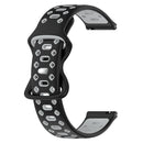 For Samsung Galaxy Watch 5 40mm 20mm Two-color Diamond Silicone Watch Band(Black Grey)
