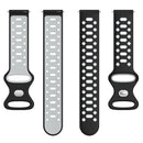 For Samsung Galaxy Watch 5 40mm 20mm Two-color Diamond Silicone Watch Band(Black Grey)