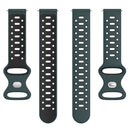 For Samsung Galaxy Watch 5 40mm 20mm Two-color Diamond Silicone Watch Band(Olive Green+Black)