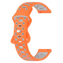 For Samsung Galaxy Watch 5 40mm 20mm Two-color Diamond Silicone Watch Band(Orange Grey)