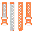 For Samsung Galaxy Watch 5 40mm 20mm Two-color Diamond Silicone Watch Band(Orange Grey)