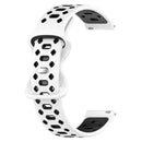 For Samsung Galaxy Watch 5 40mm 20mm Two-color Diamond Silicone Watch Band(White Black)